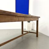 Antique farmhouse table in solid cherry wood