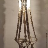 Lámpara de techo de macramé. Spain, 1980s.