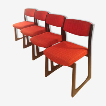 Set de 4 chaises Baumann traîneau