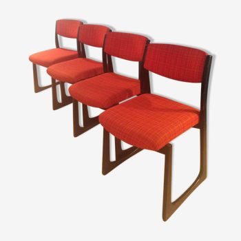 Set of 4 chairs Baumann sled