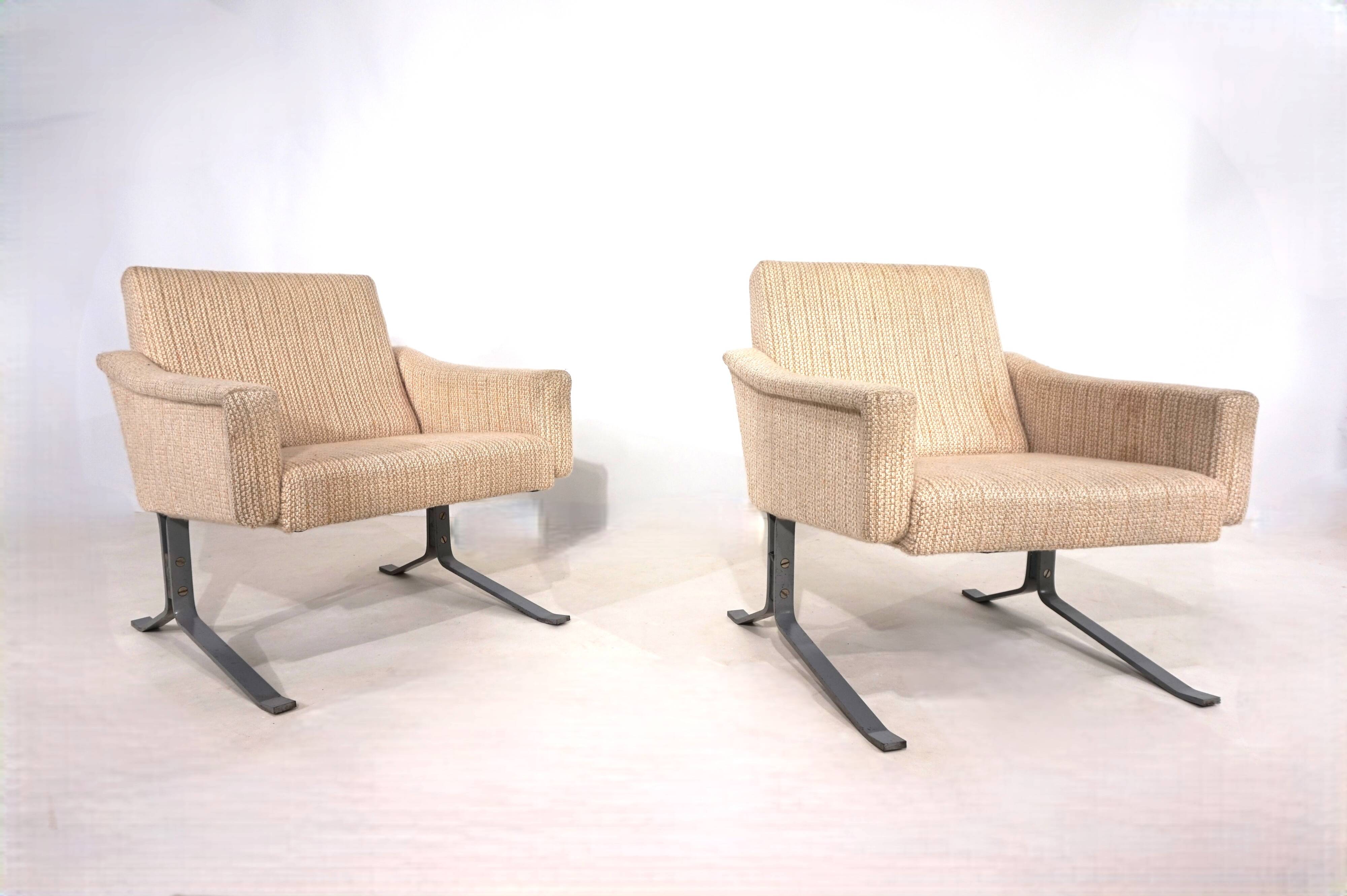 Ensemble de deux chaises longues cantilever Röhl, 1960