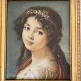 Gilded silk "girl" frame