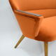 Canapé scandinave vintage Danemark années 1960 velours roux