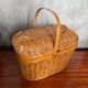 Antique Bressan Basket Fishing Net Wicker Woven Vintage #C072