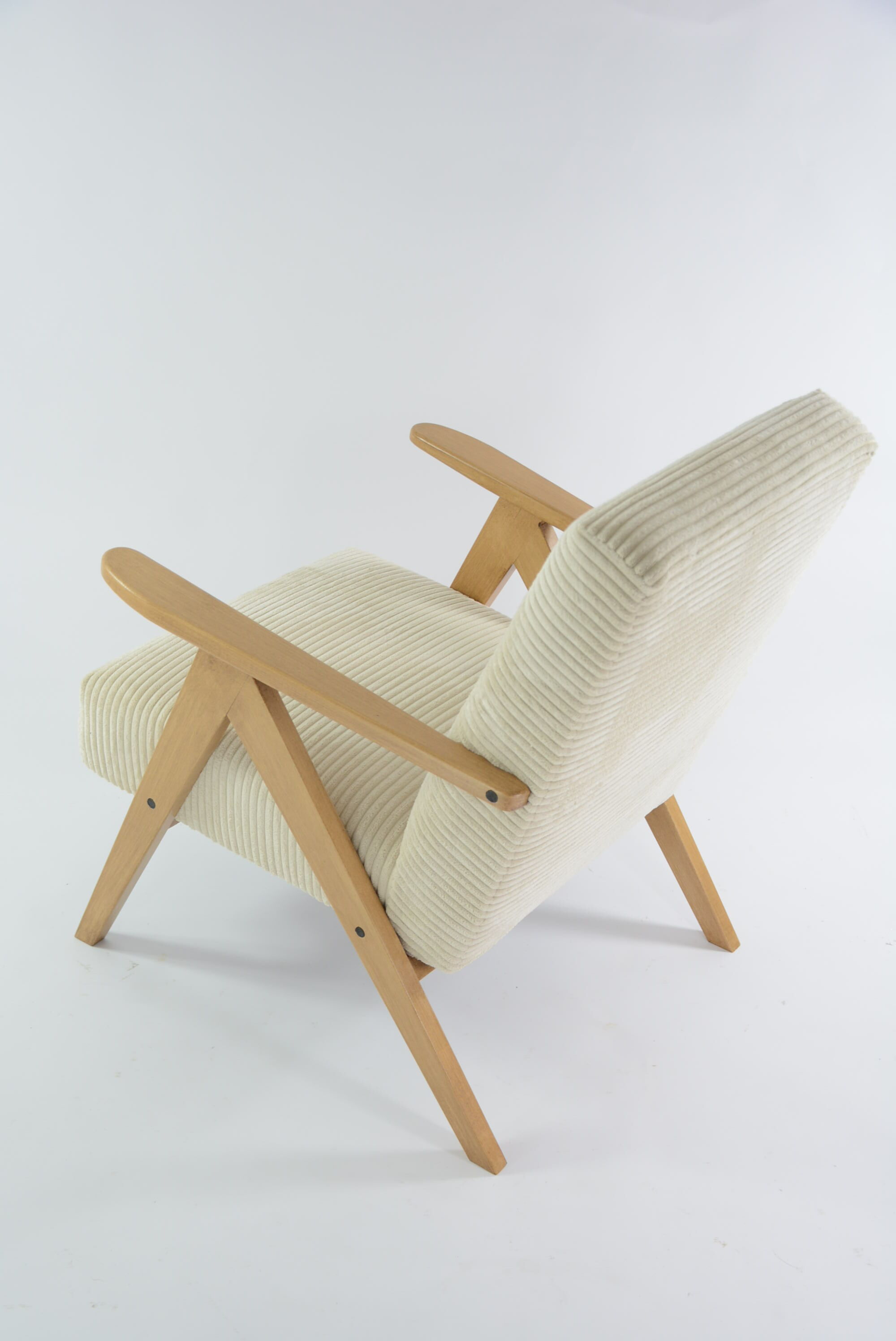 Kompas cream corduroy armchair