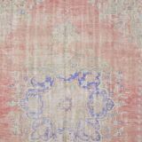 Antique Handmade Vintage Oushak Rug