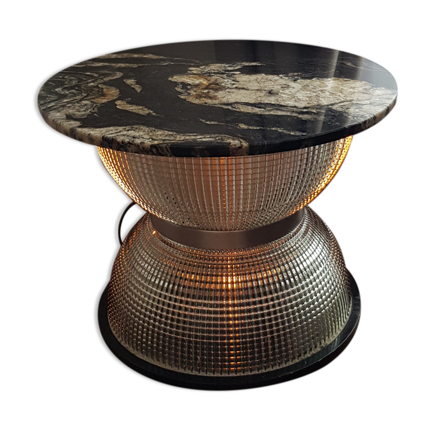 Holophane coffee table in black marble