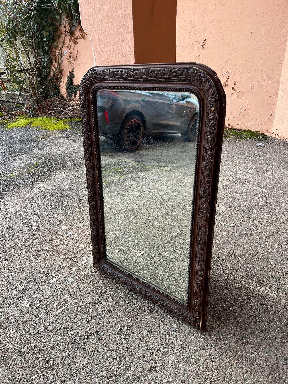 Large brown Louis mirror