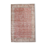 6x10 red classic floral vintage rug 314x197cm