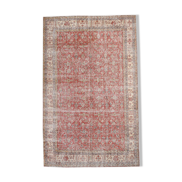 6x10 red classic floral vintage rug 314x197cm