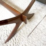 Condor coffee table by frederik schriever-abeln  with new glass tabletop