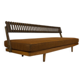 Mid-century daybed with removable backrest in oak 50's design