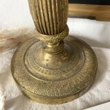 Antique brass candle holder 28 cm
