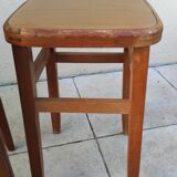 Pair of vintage bistro stools made in Romania
