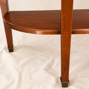 Console half-moon style Directoire/Louis XVI in cherry wood and marble.