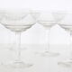 Ensemble de 6 coupes à champagne en cristal gravé