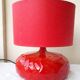 Red ceramic lamp