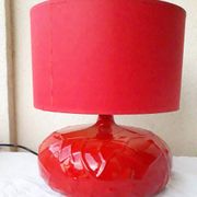 Red ceramic lamp