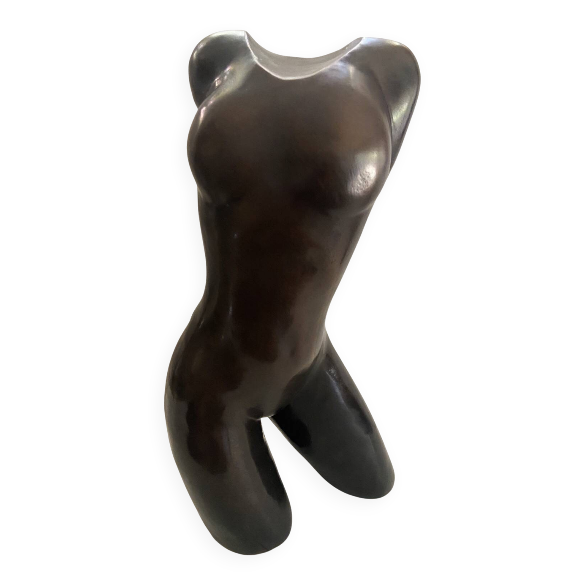 Patinated Bronze Sculpture Statue Signed S. Dali Female Body