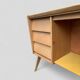 Vintage sideboard with tapered legs, light oak, 1960s.
