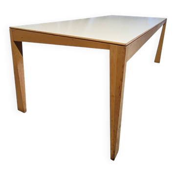 Vintage 200x90 asymetric legs Dutch design table Hennie de Jong 1980s