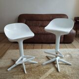 Pair of Kartell Spoon Stool by Antonio Citterio in collaboration with Toan Nguyen