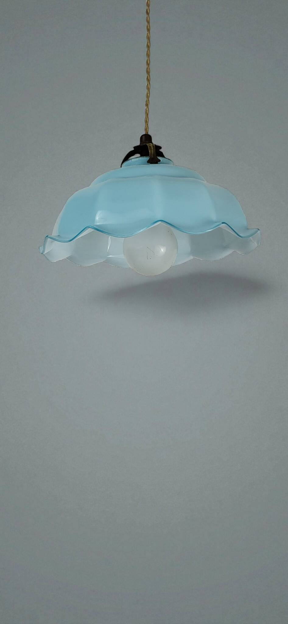 Opal glass pendant light