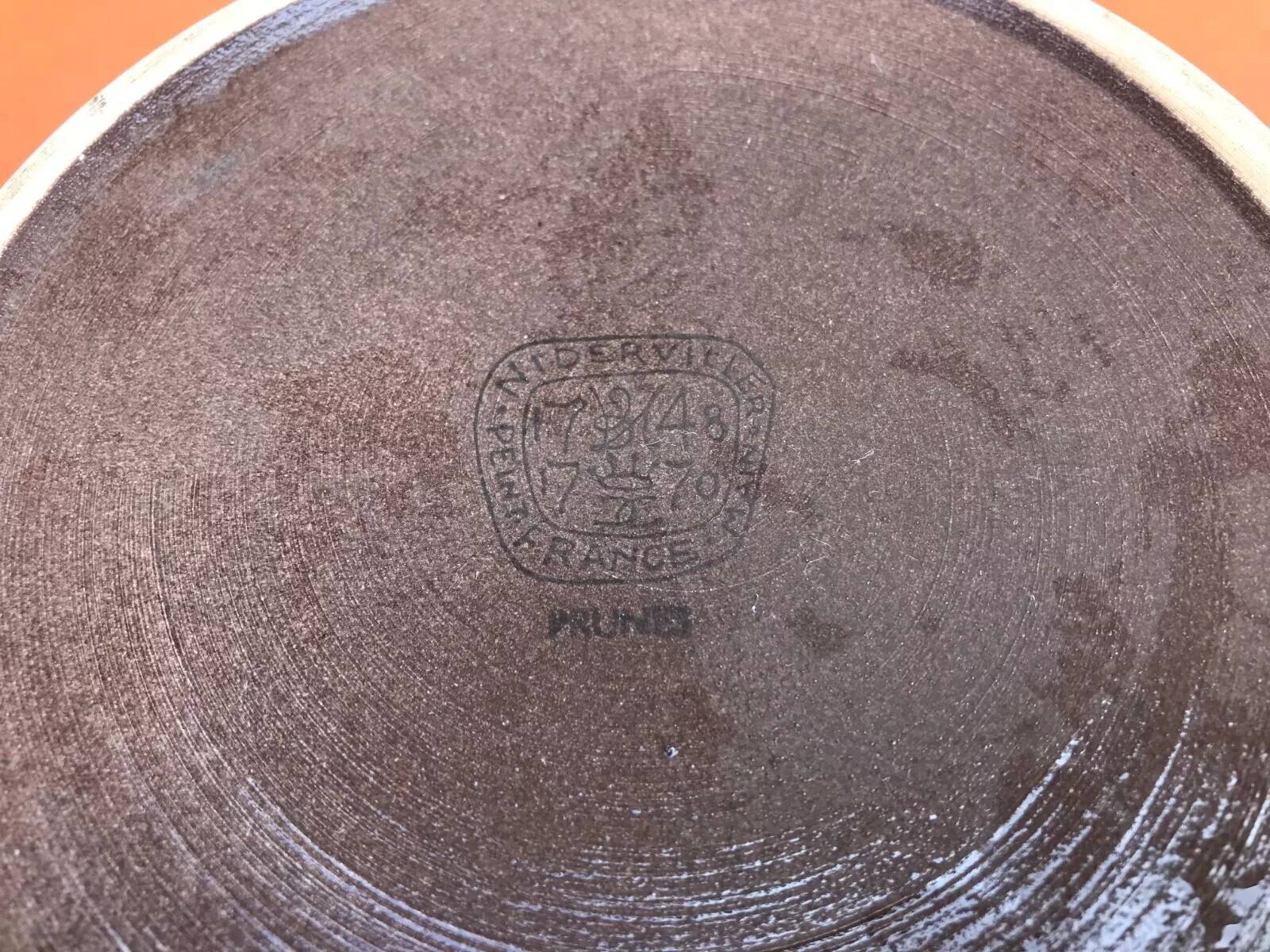 2 stackable bowls Niderviller earthenware Manufacture France