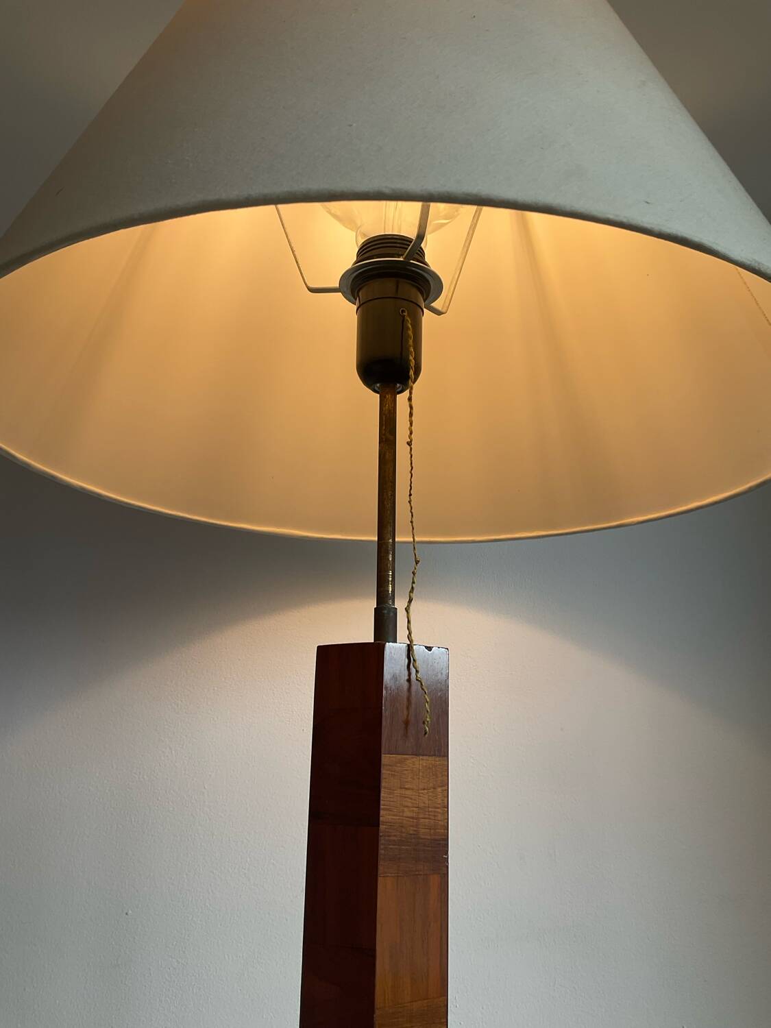 De Coene Art Deco floor lamp in marquetry