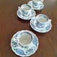 Ridgway "Windsor" English mocha cups blue