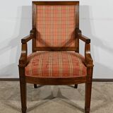 Solid Mahogany Armchair, Directoire Period – Early 19th Century