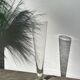 Large conical vase in clear designer glass.