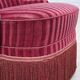 1960s, Danish armchair, original striped red furniture velour.