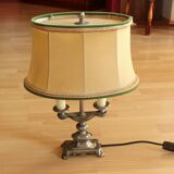 Mid Century table lamp on a pewter foot - Vintage