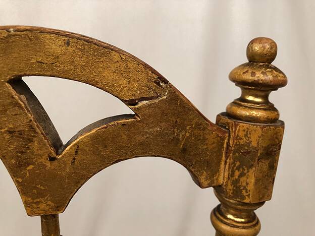 Napoleon III period gilded wood chair