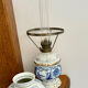 Lampe à pétrole en porcelaine de delphe