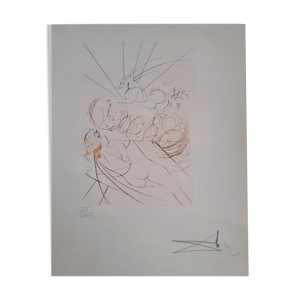 Lithographie dali l'Adoration