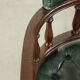 Classic green marbled cow leather Chesterfield office chair / side chair
