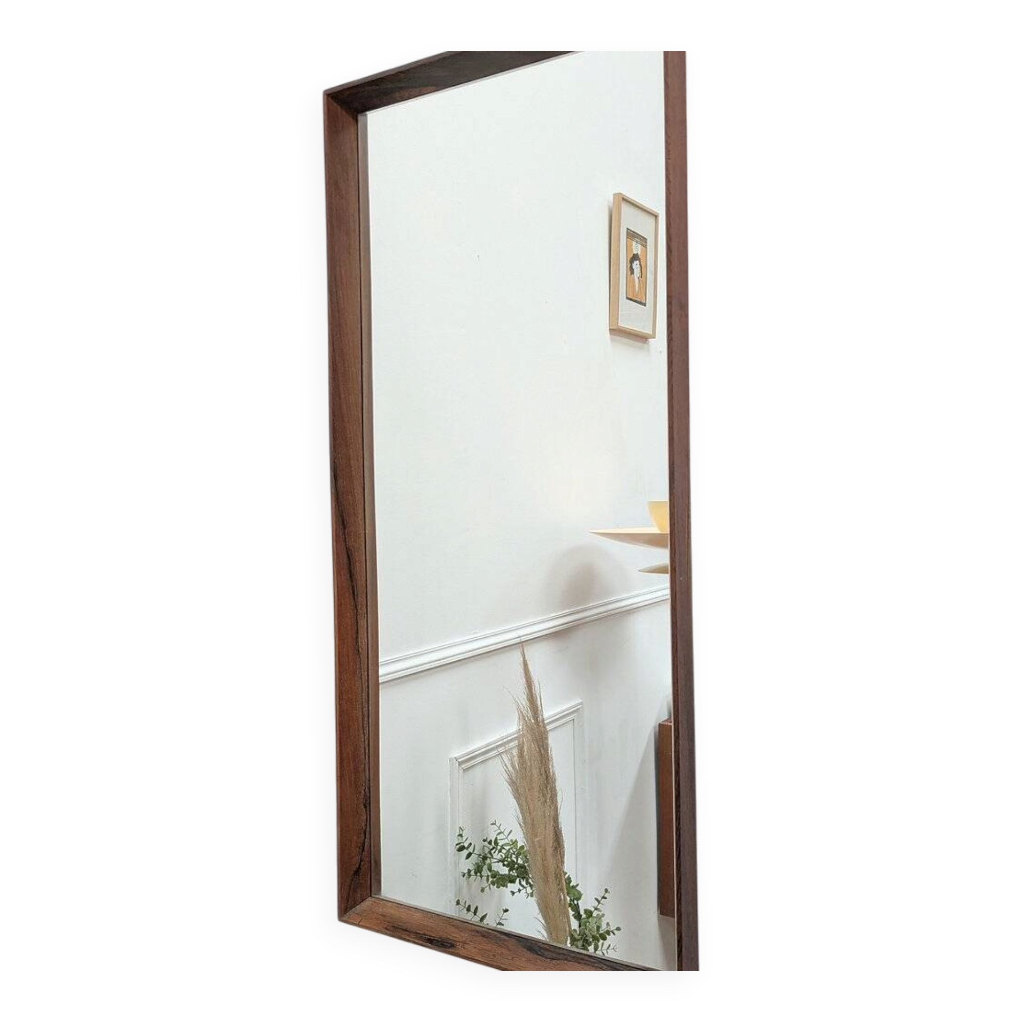 Miroir scandinave en palissandre