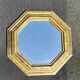 Octagonal Tuscan Wall Mirror. Art Deco. Iridescent wood/brass frame.