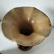 Two naturalistic stoneware vases – raised oak branches & acorns
