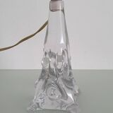 Twisted crystal lamp base - Cristallerie de Lorraine