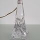 Twisted crystal lamp base - Cristallerie de Lorraine