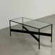 French Iron & Glass coffe table handmade 60s