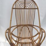 Pair of rattan armchairs