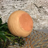 Glazed terracotta ball vase