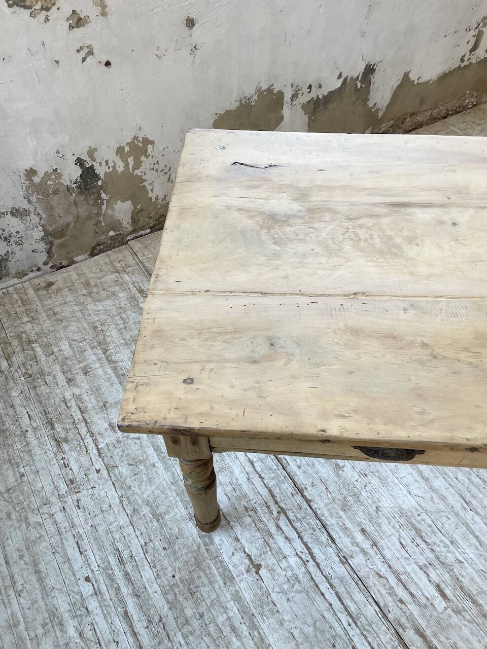 2m walnut drapery farmhouse table