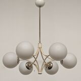 Space age chandelier with 6 lights of the 50s/60s