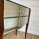 Small entrance chest of drawers or antique bedside table with engraved mirror.