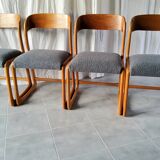 Ensemble de 4 chaises traîneau Baumann